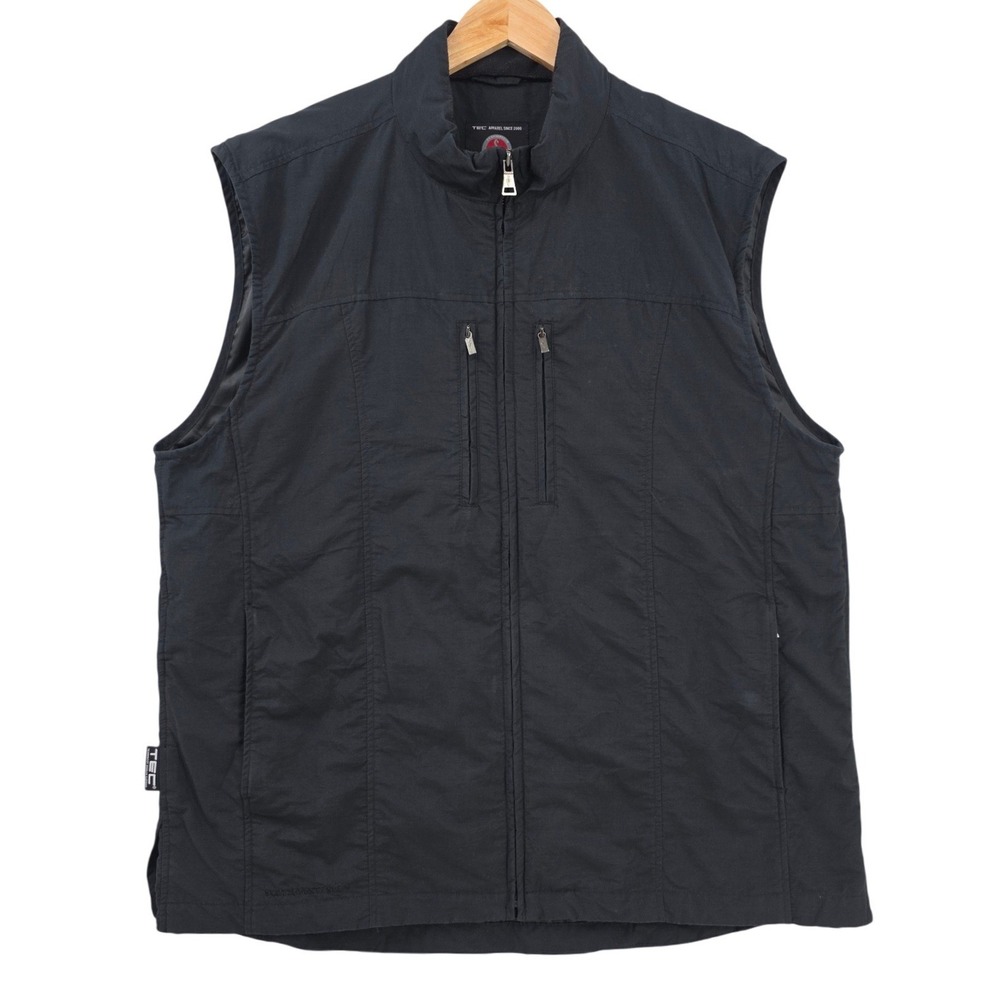 SCOTTeVEST TEC Mens XL Black Multi Pocket Tech Travel Utility Vest